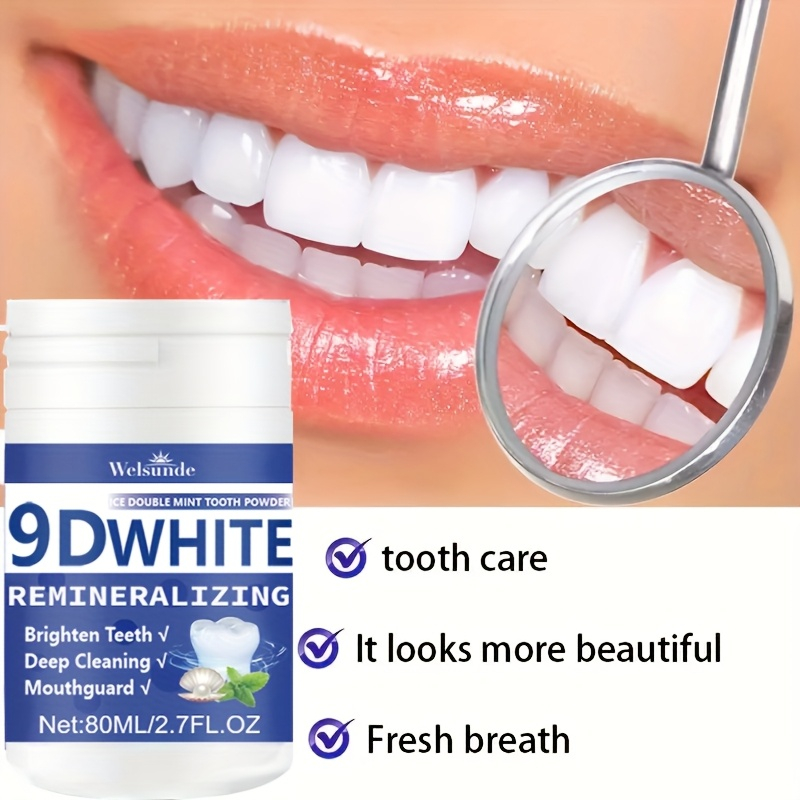 Teeth Whitening Remedies - Pó de dente hidroxapatite removinalizante branco