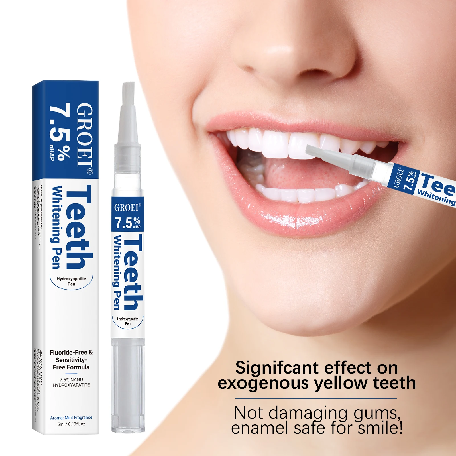 Teeth Whitening Gel Pen - Caneta branqueadora de dente hidroxapatite, caneta