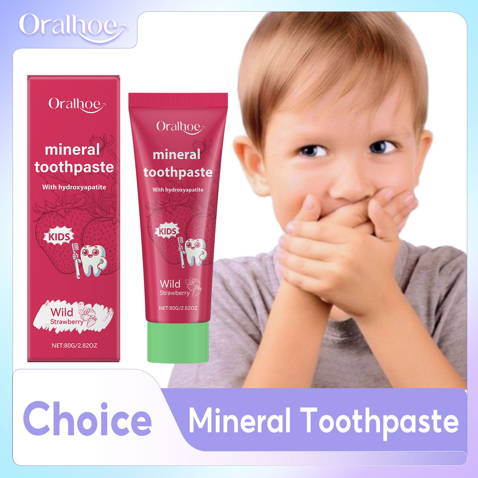 Remineralizing Toothpaste - Pasta de Dente Oralhoe para Crianças,