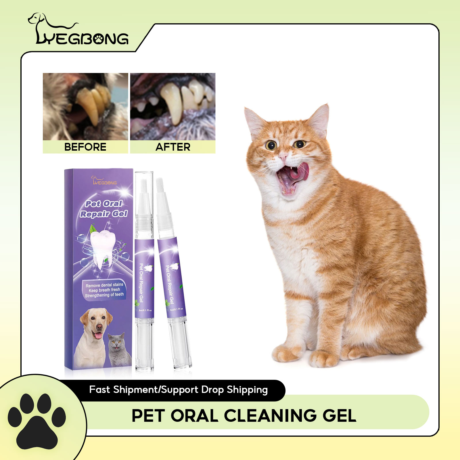 Teeth Whitening Remedies - Gel de reparação oral para animais