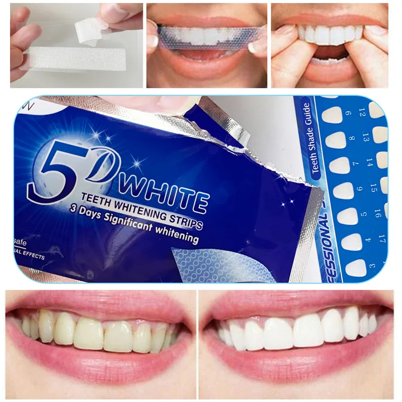 Teeth Whitening Remedies - 1-12 unidades Adesivos Clareadores de Dentes